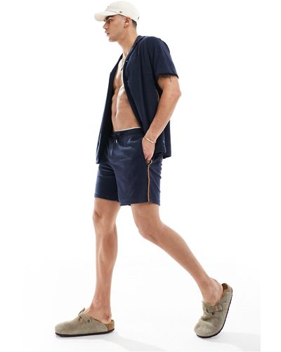 PS by Paul Smith Paul Smith Towelling Shorts With Stripe - Blue