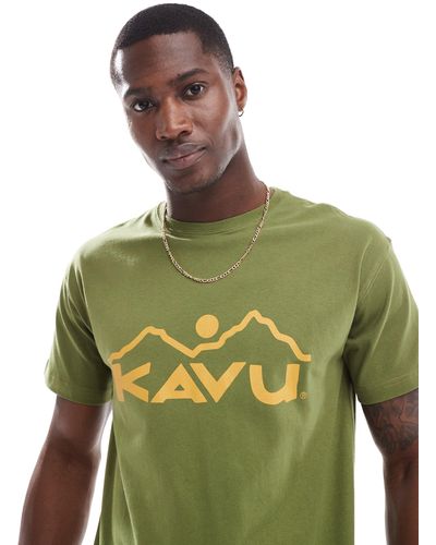 Kavu Heritage - t-shirt avec logo devant - kaki - Vert