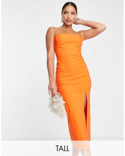 Vesper Vestido midi - Naranja