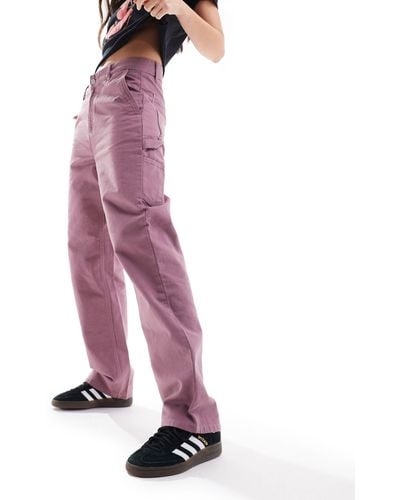 Carhartt Pierce Straight Carpenter Trousers - Purple