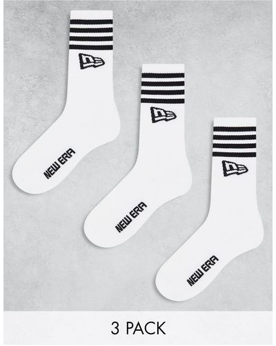 KTZ Chaussettes à 3 bandes - Blanc