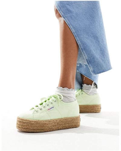 Superga Sneakers verde lime - Blu
