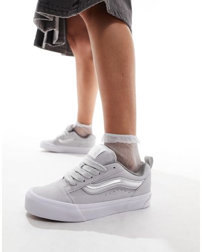 Vans Knu skool - chunky sneakers grigie e argento - Bianco