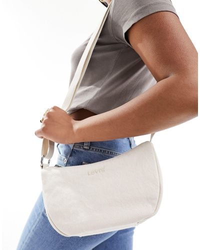 Levi's Faux Leather Shoulder Bag With Logo - White