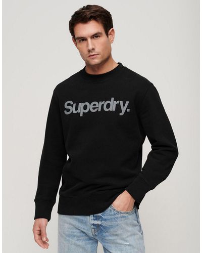 Superdry City Loose Crew Sweatshirt - Black