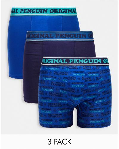 Original Penguin – 3er-pack boxershorts - Blau