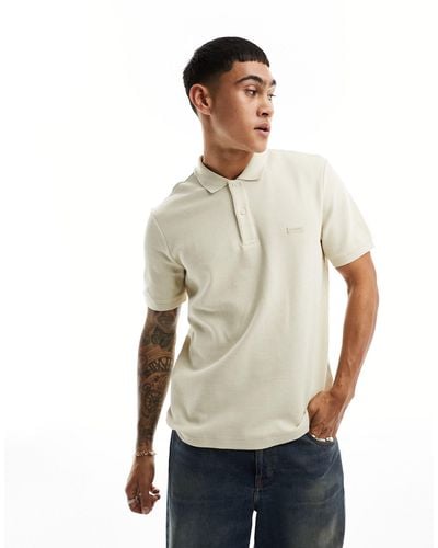 Calvin Klein Textured Two Tone Polo Shirt - White