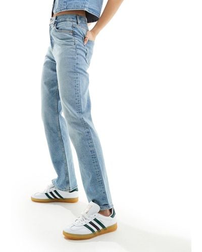 ASOS – bequeme, gerade jeans im stil der 90er - Blau