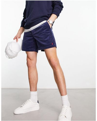 Polo Ralph Lauren Prepsters Icon Logo Cord Shorts - Blue