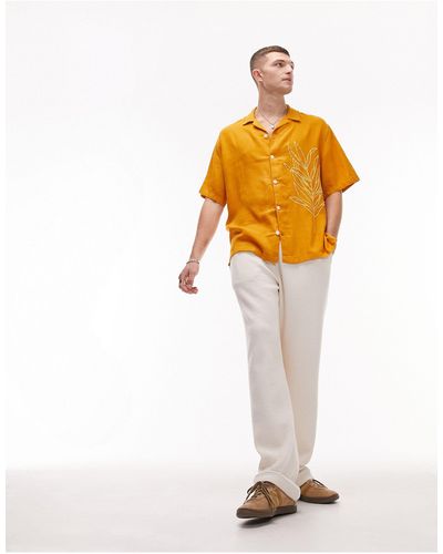 TOPMAN – kurzärmliges hemd - Gelb
