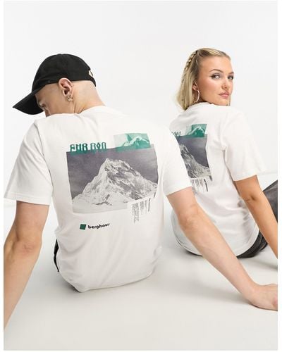 Berghaus Cho zine - t-shirt unisex bianca con stampa - Bianco