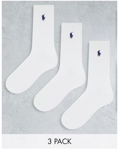 Polo Ralph Lauren Set Met 3 Paar Superzachte Sokken - Wit