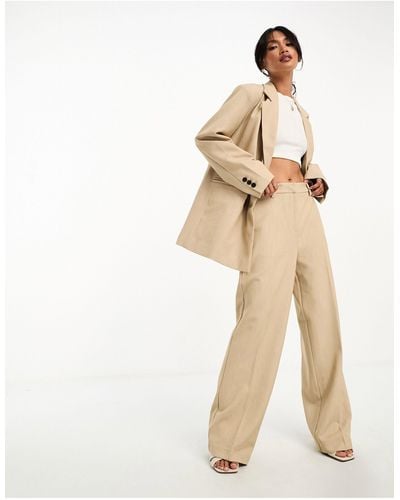 Y.A.S Tailored Wide Leg Trouser Co-ord - Natural