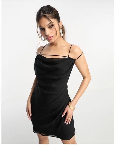 ASOS Multi Strap Layer Mini Dress - Black