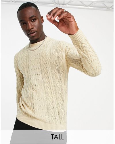 Another Influence Tall Cable Knit Sweater - Multicolour