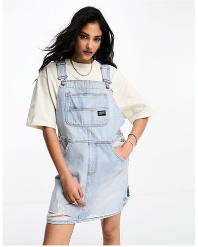 Dr. Denim Overall Denim Mini Dress - Blue