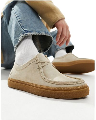 Fred Perry Dawson Low Suede Shoes - Natural