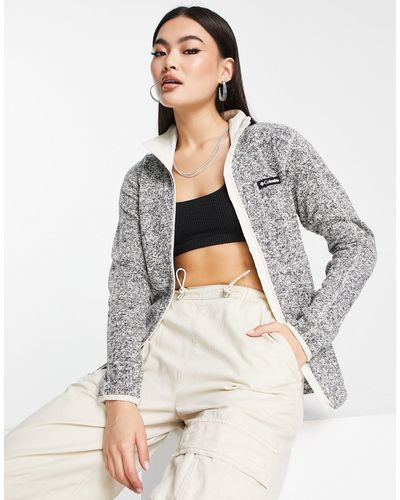 Columbia – sweater weather – jacke aus fleece-strick - Grau