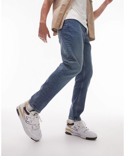 TOPMAN Jeans affusolati elasticizzati lavaggio medio - Blu