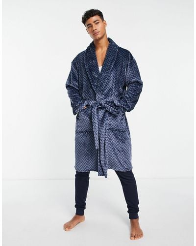 Loungeable Shawl Collar Robe - Blue