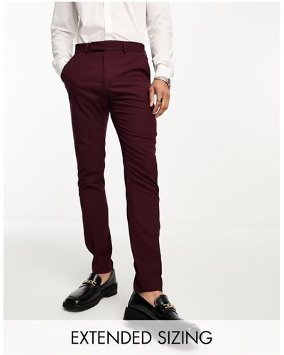 ASOS Skinny Suit Trousers - Red