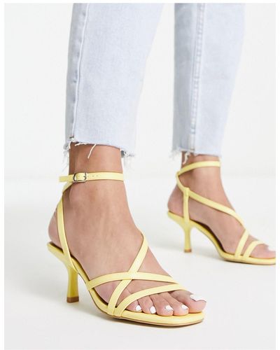 New Look Strappy Stiletto Heeled Sandals - White