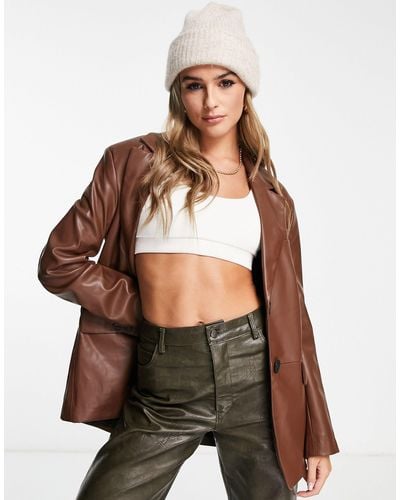 Bershka veste simili discount cuir