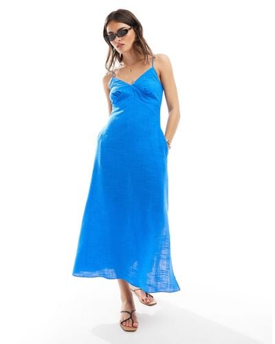 Closet Slip Midi Dress - Blue