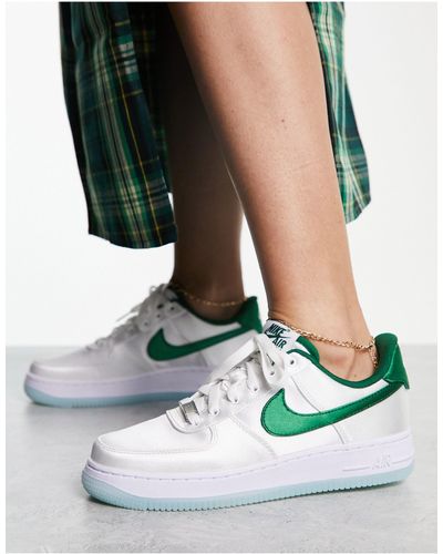 Nike – air force 1 '07 – sneaker aus satin - Weiß