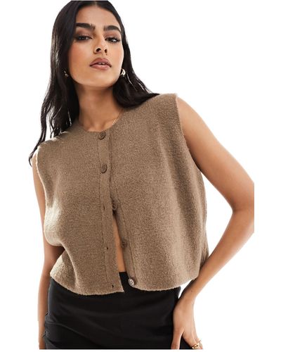 ASOS Knitted Waistcoat - Brown