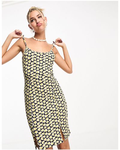 Noisy May Mini Cami-jurk Met Split Aan - Wit