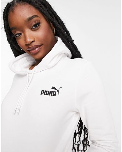PUMA Essentials Small Logo Hoodie - White