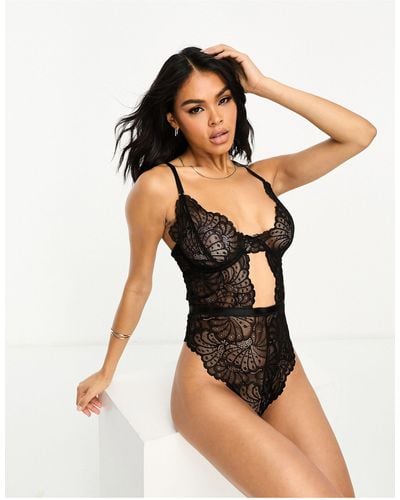 ASOS Sienna Lace Underwired Body - Black