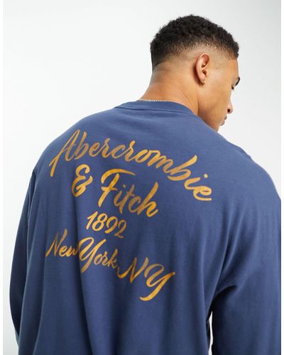 T shirt a manica lunga Abercrombie Fitch da uomo Sconto online