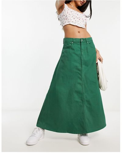 Urban Revivo Cargo Midi Skirt - Green