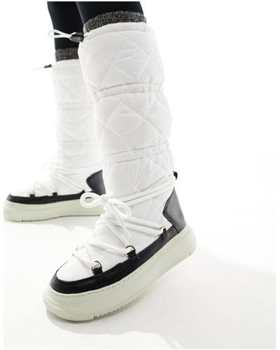 Pajar High Leg Quilted Snow Boots - White