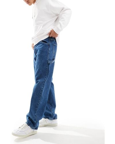 Dr. Denim Colt Worker baggy Fit Wide Leg Jeans - Blue