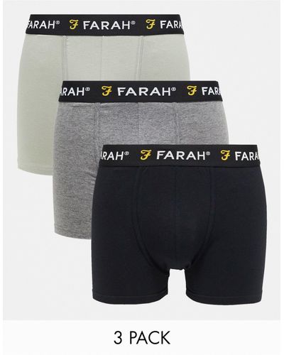 Farah Set Van 3 Boxershorts - Wit