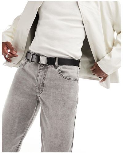 Calvin Klein Iconic Plaque Belt - White
