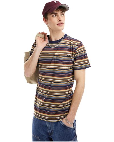 Vans Cullen Striped T-shirt - Blue
