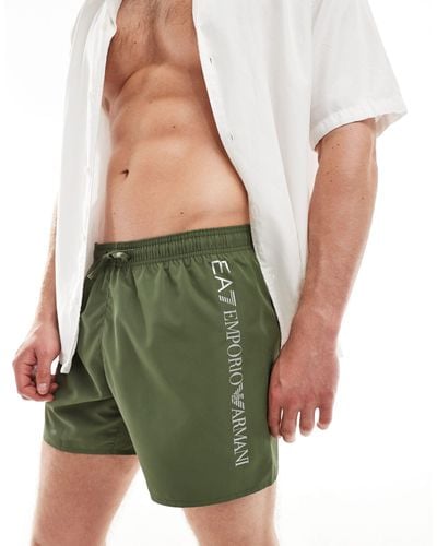 EA7 Armani Verical Side Logo Swim Short - Green