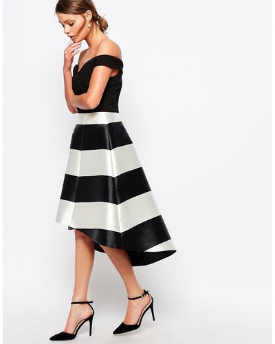 Coast Katey Stripe Dress - Black