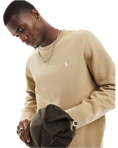 Polo Ralph Lauren Icon Logo Double Knit Sweatshirt No Fit - Natural