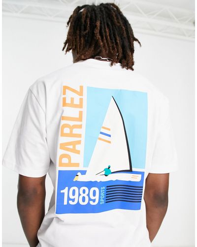 Parlez Corazol - T-shirt Met Print Op - Blauw