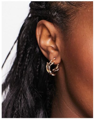 Weekday Asta Mini Hoop Earrings - Black