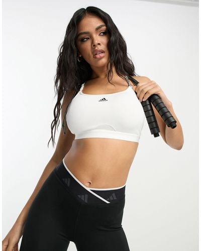 adidas Training low-support sports bra in black