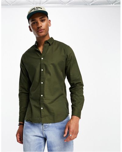 Jack & Jones Essentials Brushed Twill Shirt - Green