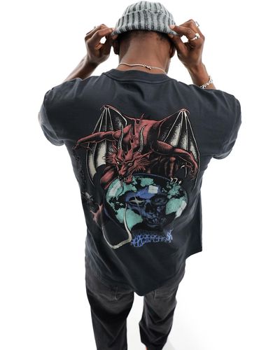 AllSaints Dragon - t-shirt ras - Noir