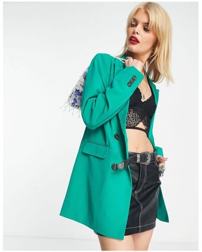 ONLY Double Breasted Blazer - Green