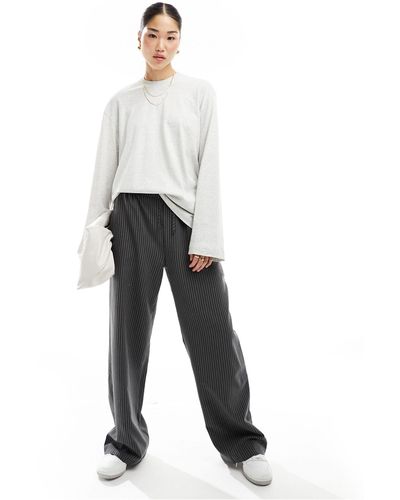 Weekday Soft Oversized Long Sleeve Top - Gray